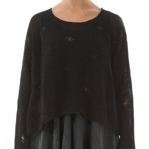 Grizas Black Linen Sweater